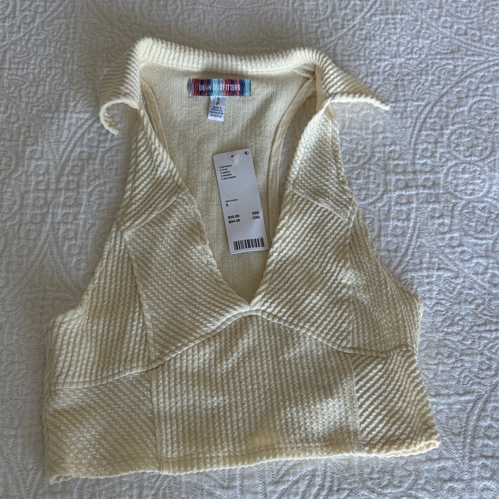 Urban Outfitters ivory halter top NWT